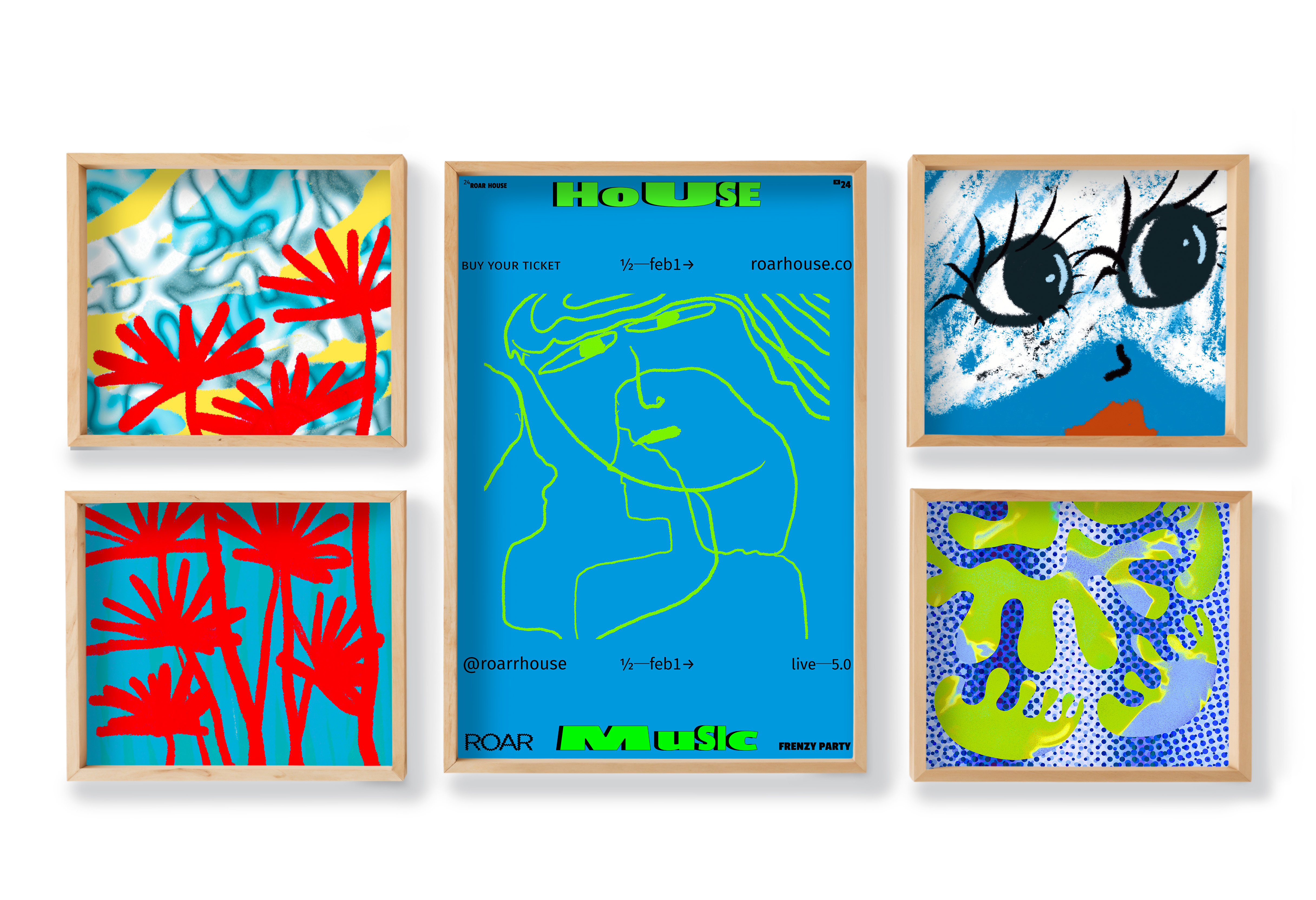 affiche holi texturée